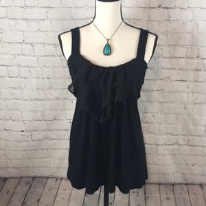 NORDSTROM Ruffle Dm Bm Jersey Tank XS